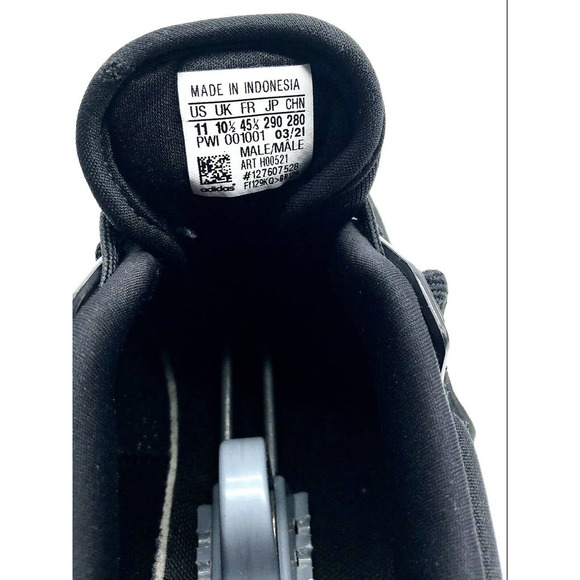 Adidas Men's EQ21 Run Athletic Sneaker Black Trainer Running Gym Training H00521 - Picture 7 of 7